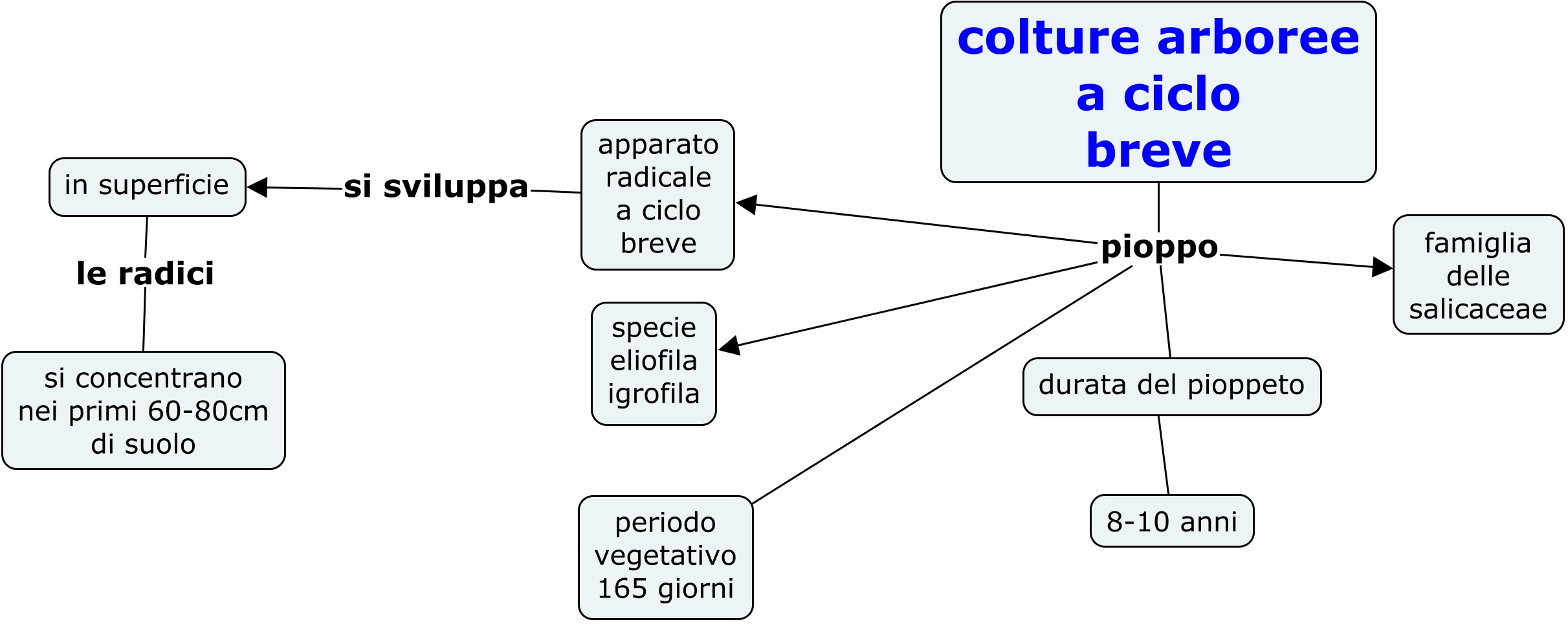  colture arboree a ciclo breve