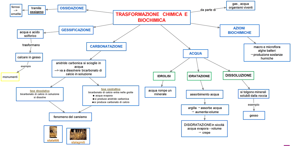   trasformazione chimica e biochimica