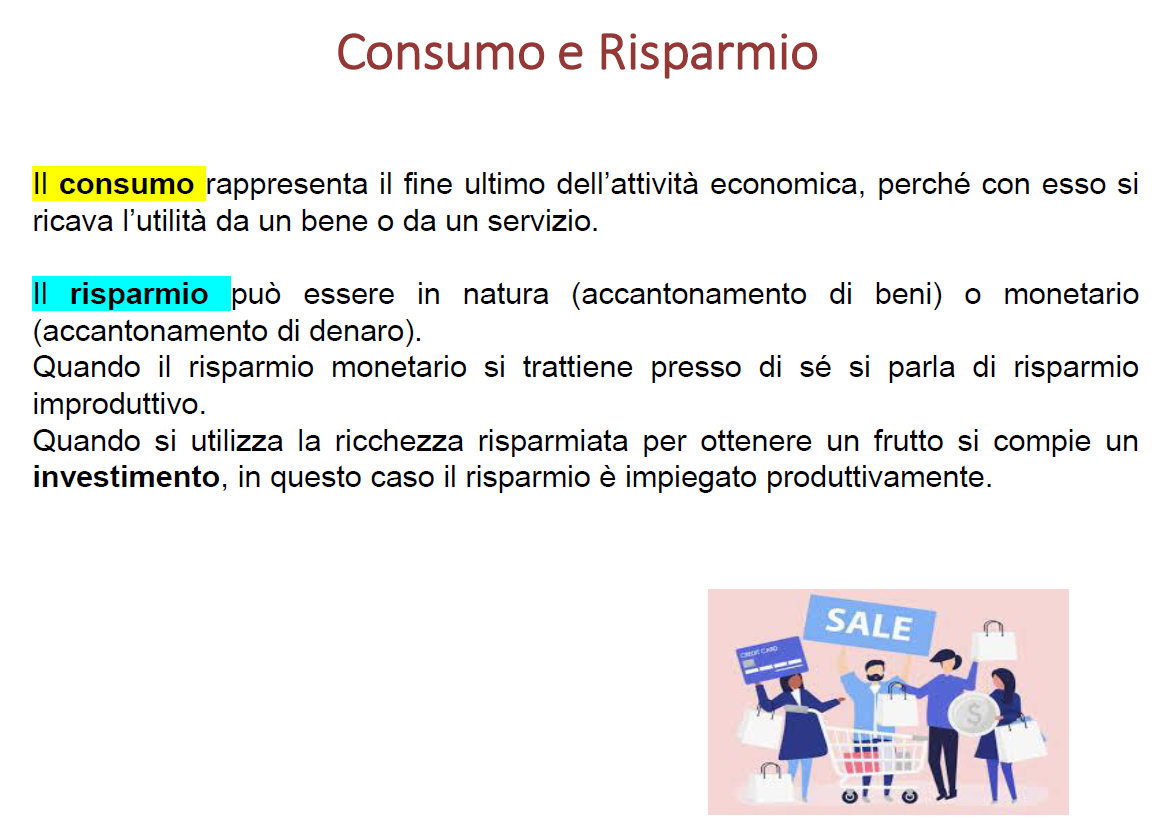 consumo e risparmio